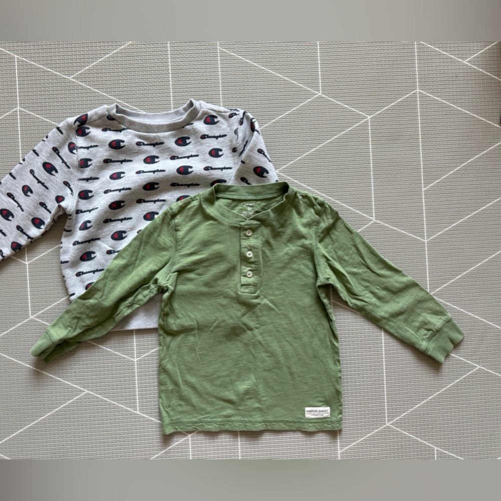 Champion & mixed brand|Baby boy/toddler bundle of long sleeves & sweater•••4-5T